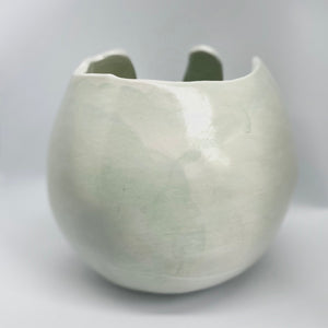 pistachio and white vessel - large