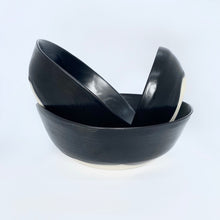 Load image into Gallery viewer, set of three bowls - black satin

