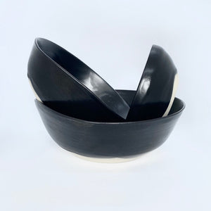 medium bowl - black satin