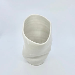 organic white vessel