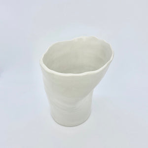organic white vessel