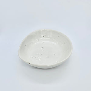 medium bowl - white speckled