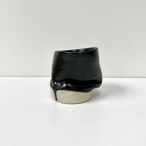 organic black satin vessel