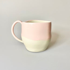 pink drip mug