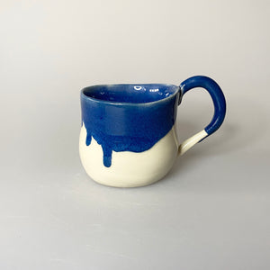 set of two midnight blue mugs